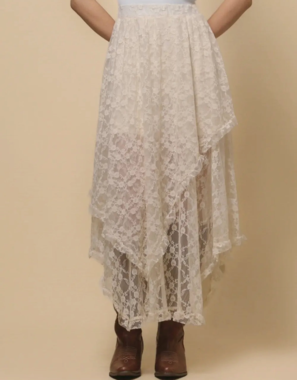 Do a Spin Lace Midi Skirt