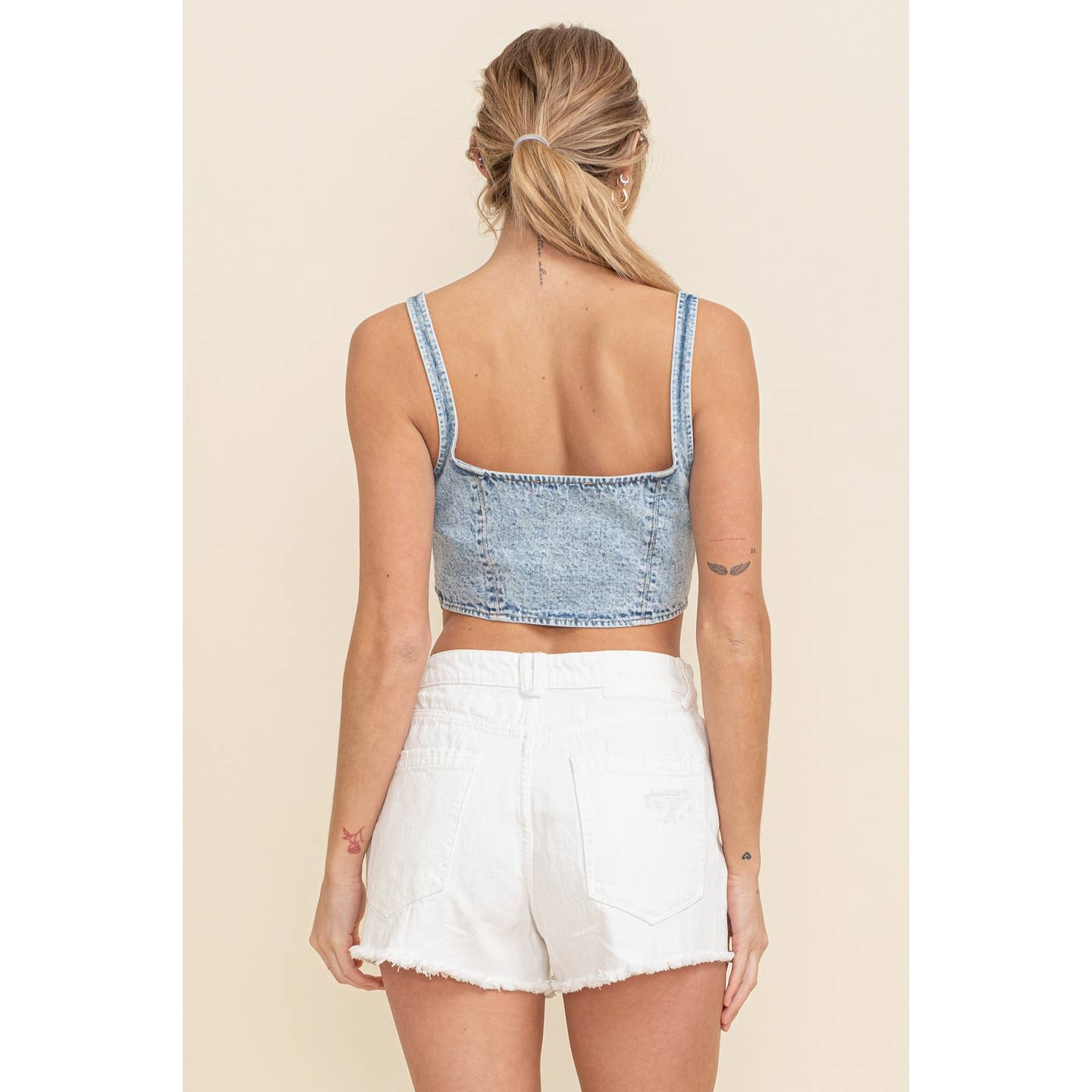 She Pretty Denim Top