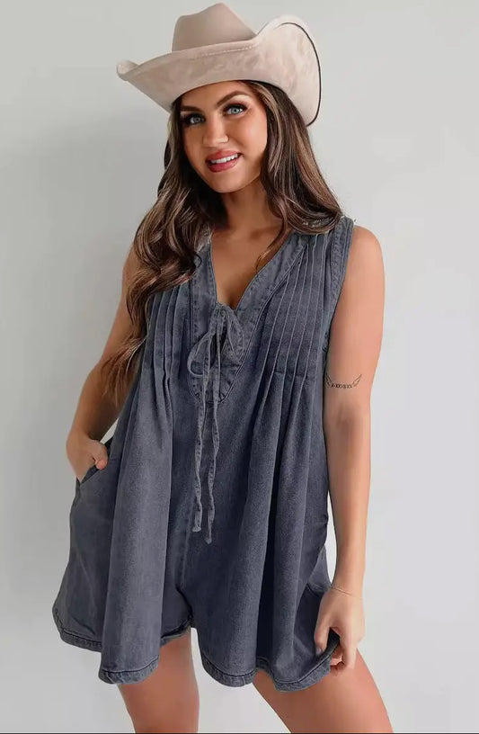 Blue Jean Baby Romper