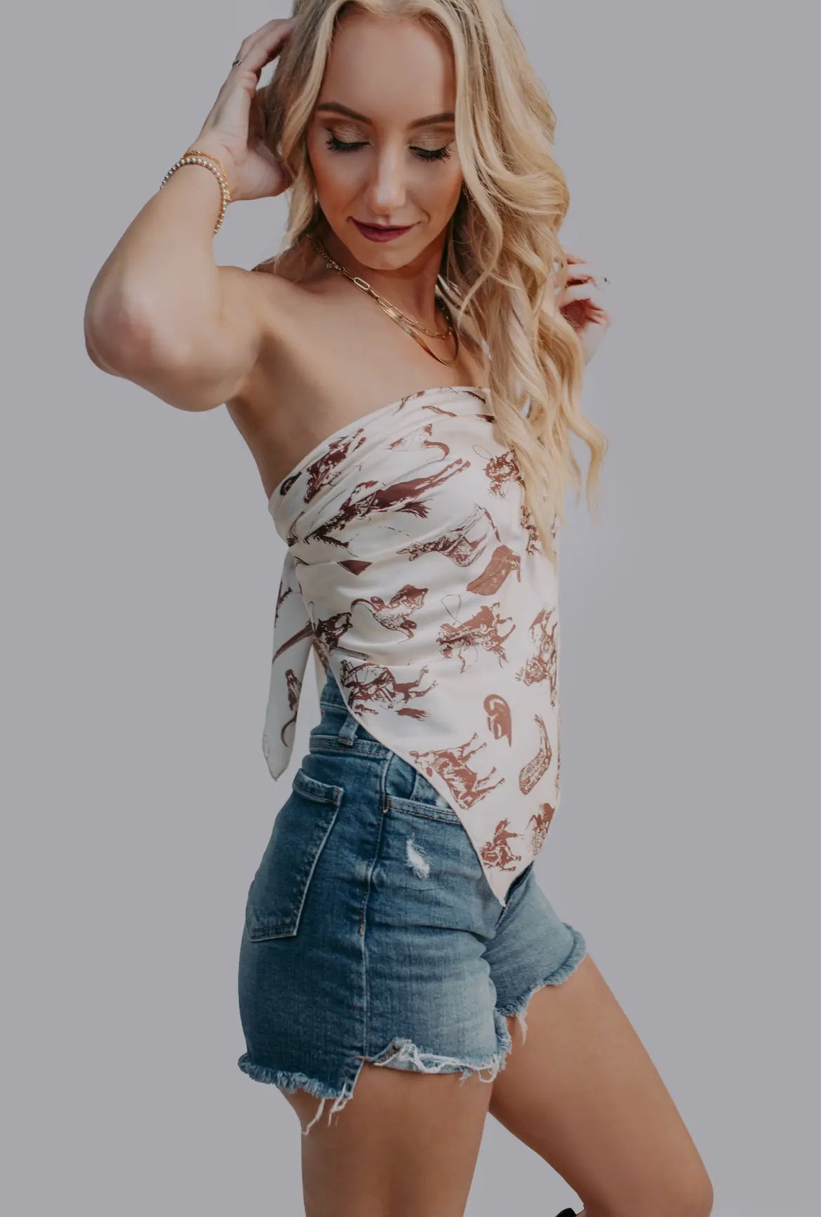 Cowboys and Indians Bandana Top (one size fits all)