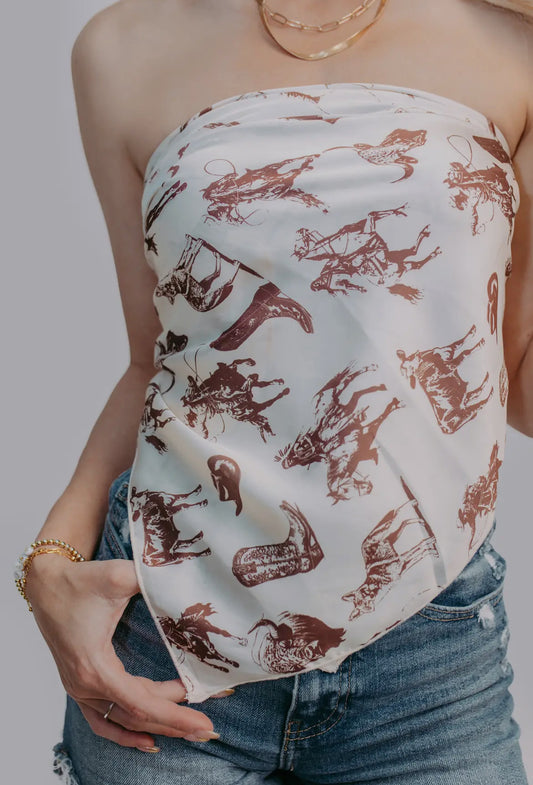 Cowboys and Indians Bandana Top (one size fits all)